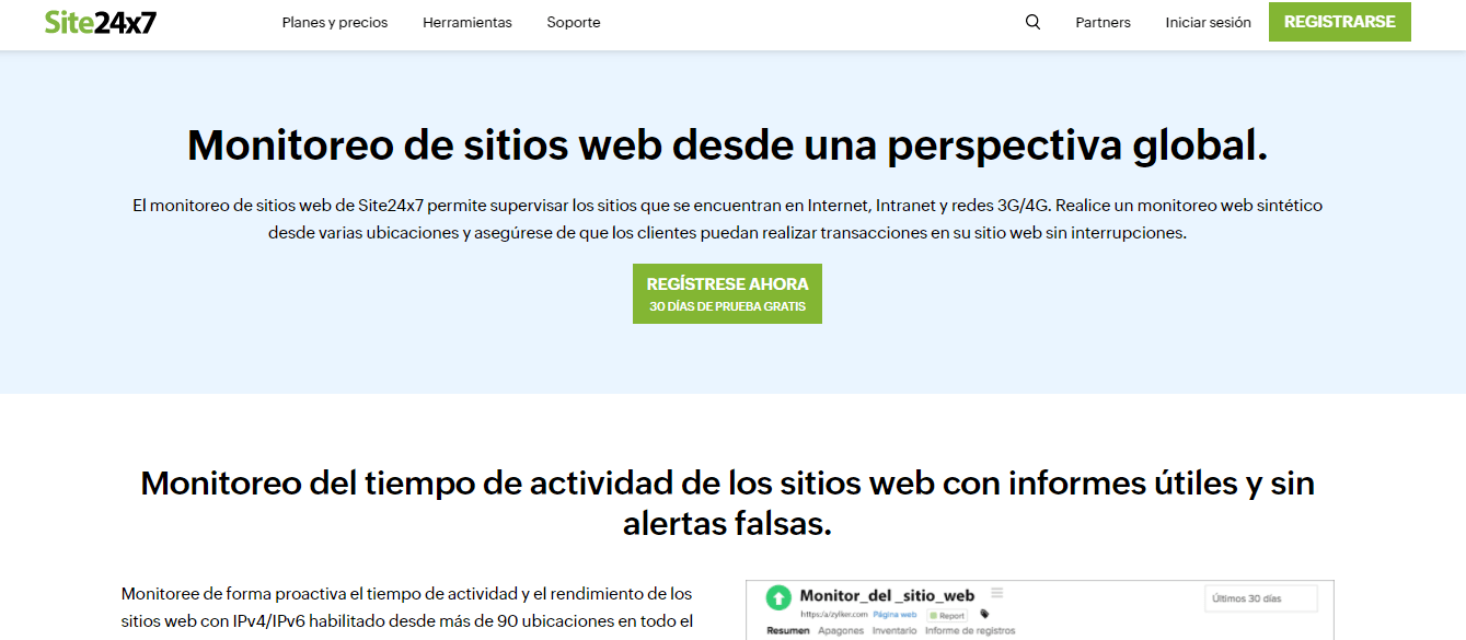 Monitoreo del tiempo de actividad